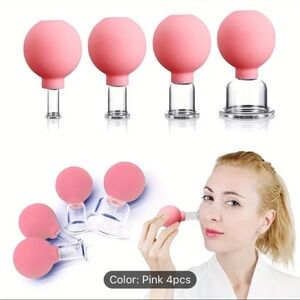 Pink Facial Suction Cups Set